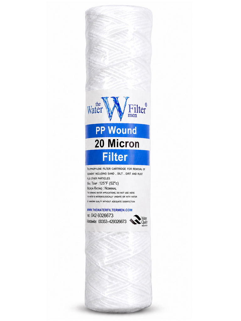 10” String Wound Sediment Water Filter Cartridge (1–100 Micron)
