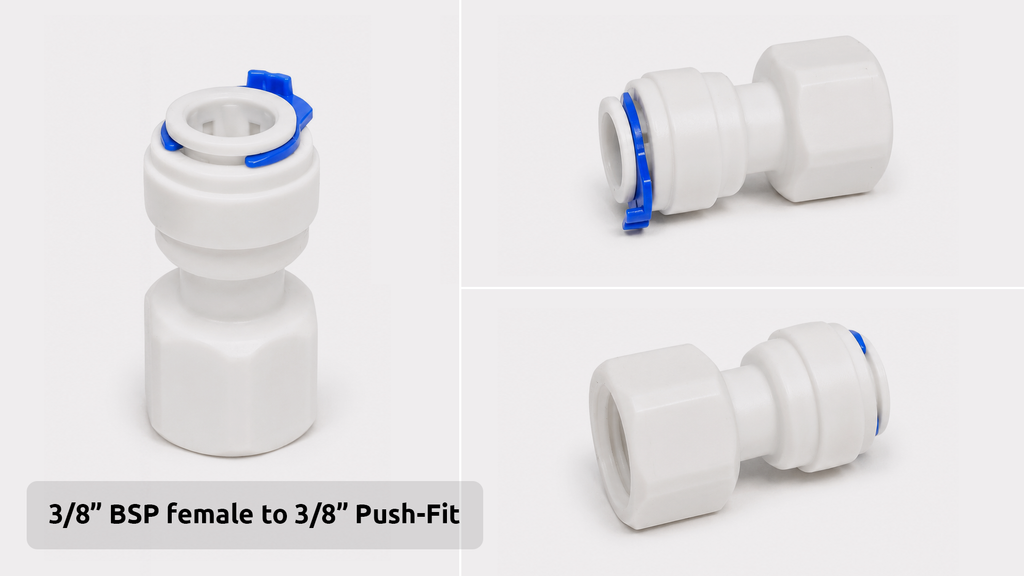 BSP Female to Push-Fit Adaptor Connector (1/4”, 3/8”, 1/2”, 3/4”, 7/16