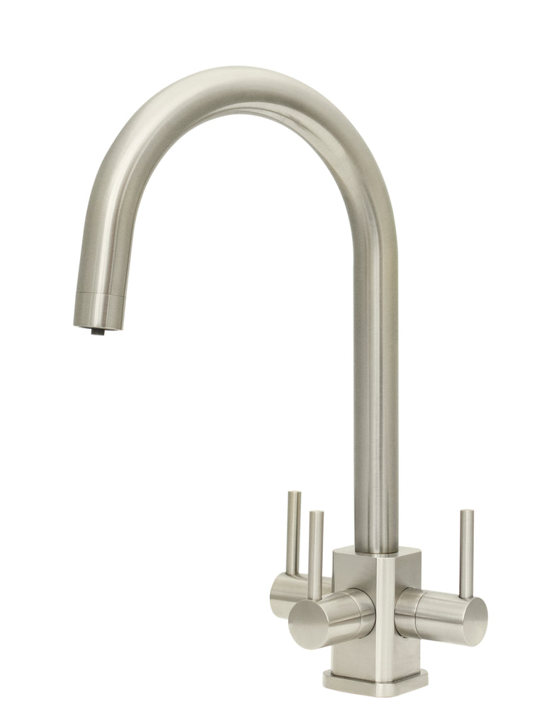 Verona 3 Lever Triflow Filter Tap Brushed Steel SQ