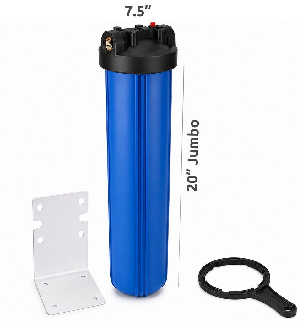 20” Water Filter Housing (3/4” Ports, Blue Bowl)