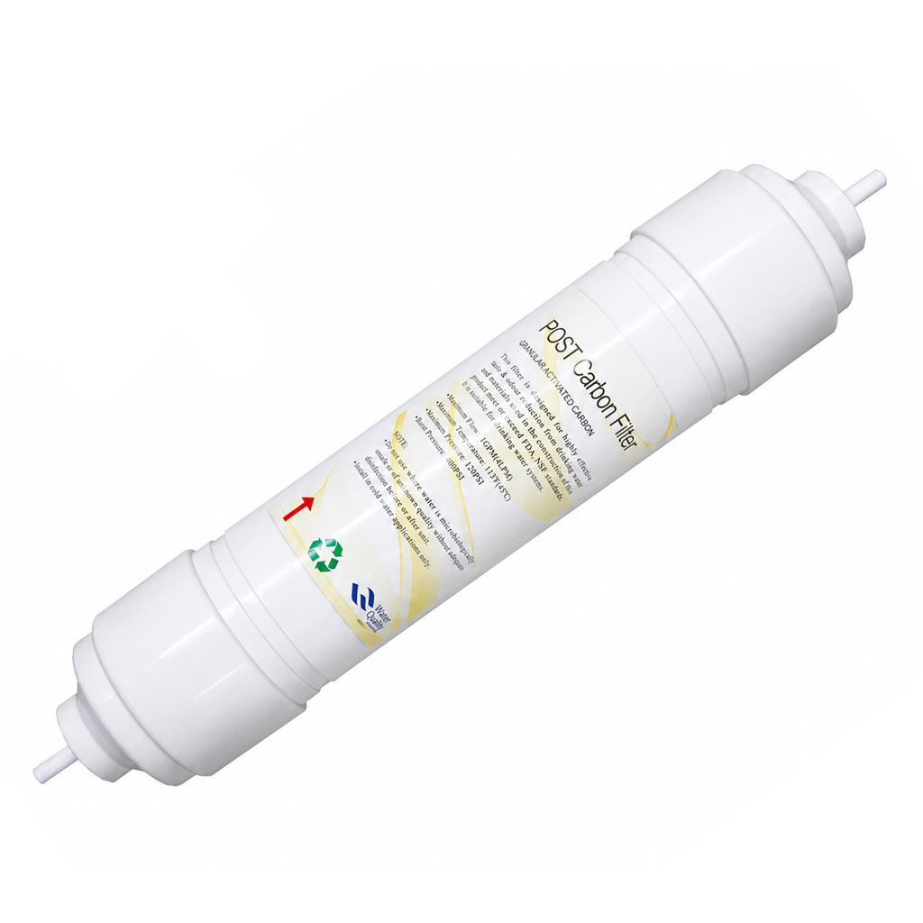 Inline Activated Carbon Drinking Water Filter Cartridge with 1/4” Stem Spigot ends